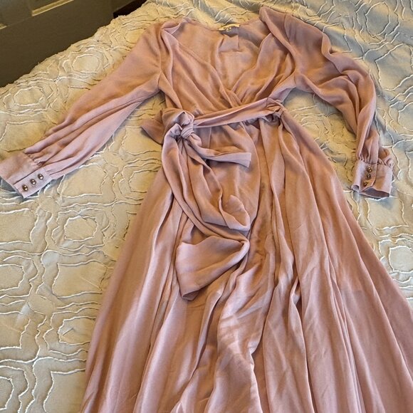 WORN ONCE The Clothing Company Dusty Pink Chiffon Maxi Dress - Picture 1 of 7